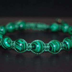 Green Beads Bracelet,Green String Shamballa Bracelet,Drawstring Bracelet